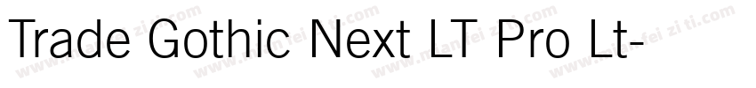 Trade Gothic Next LT Pro Lt字体转换